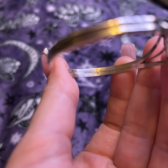 Esther White Navajo handmade sterling cuff NEW - Picture 3 of 4